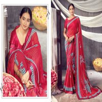 LOTUS VOL 12 BY SAHIBA HEAVY GEORGETTE WITH DESIGNER PRINT FANCY LACE EXCLUSIVE SAREE COLLECTIONS