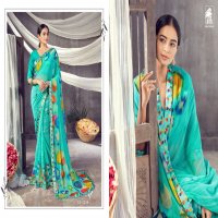 LOTUS VOL 12 BY SAHIBA HEAVY GEORGETTE WITH DESIGNER PRINT FANCY LACE EXCLUSIVE SAREE COLLECTIONS