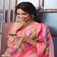 LT FASHION PRESENT SAARTHI LINEN COTTON CASUAL WEAR SAREE DEALER IN SURAT