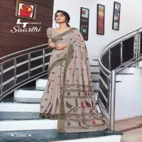 LT FASHION PRESENT SAARTHI LINEN COTTON CASUAL WEAR SAREE DEALER IN SURAT