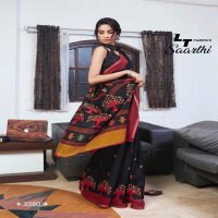 LT FASHION PRESENT SAARTHI LINEN COTTON CASUAL WEAR SAREE DEALER IN SURAT