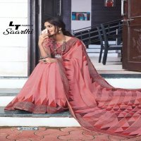 LT FASHION PRESENT SAARTHI LINEN COTTON CASUAL WEAR SAREE DEALER IN SURAT