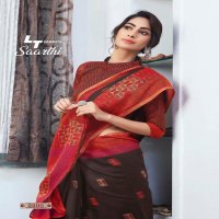 LT FASHION PRESENT SAARTHI LINEN COTTON CASUAL WEAR SAREE DEALER IN SURAT
