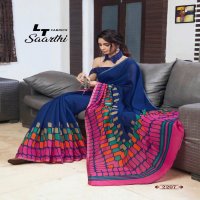 LT FASHION PRESENT SAARTHI LINEN COTTON CASUAL WEAR SAREE DEALER IN SURAT