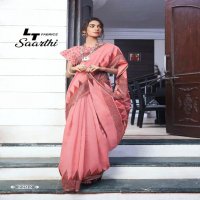 LT FASHION PRESENT SAARTHI LINEN COTTON CASUAL WEAR SAREE DEALER IN SURAT