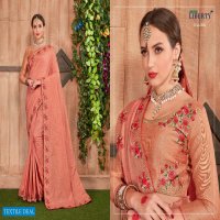 Liberty Zoom Designer Embroidered Fancy Heavy Dyed Saree Wholesale