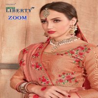 Liberty Zoom Designer Embroidered Fancy Heavy Dyed Saree Wholesale