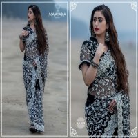 MAAYAKA SAREE BRIDAL WEAR WEDDING NET WITH EMBROIDERY SAREE DESIGNS