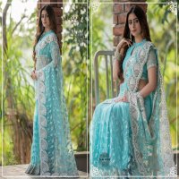 MAAYAKA SAREE BRIDAL WEAR WEDDING NET WITH EMBROIDERY SAREE DESIGNS