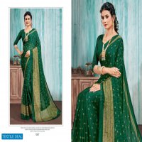 MARSHELI BY MANSAROVER MOSS CHIFFON PEDDING PRINTED FANCY SAREE