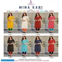 MINAKARI BY POONAM RAYON DAILY WEAR BIG SIZE KURTI FOR LADIES