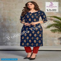 MINAKARI BY POONAM RAYON DAILY WEAR BIG SIZE KURTI FOR LADIES