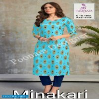 MINAKARI BY POONAM RAYON DAILY WEAR BIG SIZE KURTI FOR LADIES