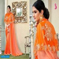 MINTORSI SASURAL VOL 2 CHIFFON SAREE WITH PONCHO BLOUSE