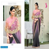 MINTORSI SASURAL VOL 2 CHIFFON SAREE WITH PONCHO BLOUSE