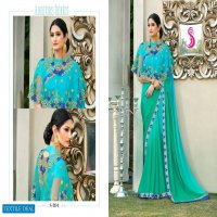 MINTORSI SASURAL VOL 2 CHIFFON SAREE WITH PONCHO BLOUSE