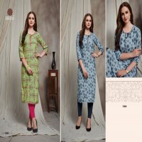 MONALISA BY BAANVI RAYON PRINTED FORMAL DAILY WEAR LONG KURTI