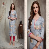 MONALISA BY BAANVI RAYON PRINTED FORMAL DAILY WEAR LONG KURTI