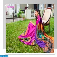Mintorsi Mor Pankh Satin Digital Printed Saree Wholesaler