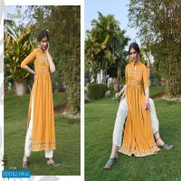 NAZNEEN NX BY MASKEENJI RAYON HANDWORK DESIGNER KURTI WITH PANT