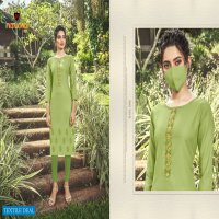 Nitisha Nx Chingari Vol-3 Wholesale Long Kurti With Mask