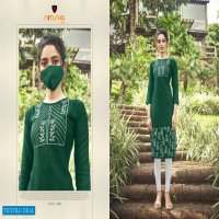 Nitisha Nx Chingari Vol-3 Wholesale Long Kurti With Mask