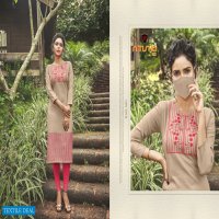 Nitisha Nx Chingari Vol-3 Wholesale Long Kurti With Mask