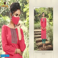 Nitisha Nx Chingari Vol-3 Wholesale Long Kurti With Mask