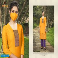 Nitisha Nx Chingari Vol-3 Wholesale Long Kurti With Mask
