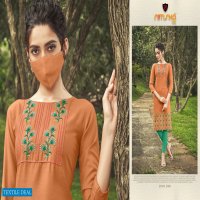 Nitisha Nx Chingari Vol-3 Wholesale Long Kurti With Mask