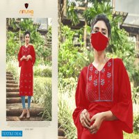 Nitisha Nx Chingari Vol-3 Wholesale Long Kurti With Mask