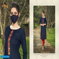 Nitisha Nx Chingari Vol-3 Wholesale Long Kurti With Mask