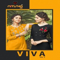 Nitisha Viva Vol-5 Wholesale embroidery Work Kurtis Collection