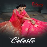 PATANG SAREE CELESTE RAW SILK JARI JACQUARD 23065-23076 SERIES PARTY WEAR SAREE