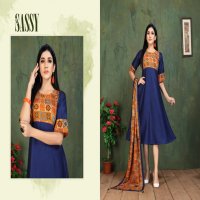 PATANG VOL 13 BY KINTI RAYON NEW STYLE KURTI WITH STROLL SUPPLIER