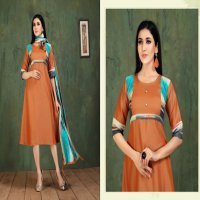 PATANG VOL 13 BY KINTI RAYON NEW STYLE KURTI WITH STROLL SUPPLIER