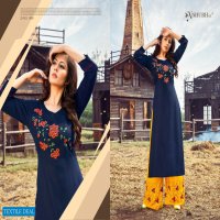 PLAZO QUEEN BY SHUBH NX RAYON EMBROIDERY CASUAL KURTI WITH PLAZZO