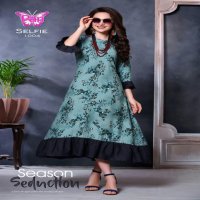 Pari Selfie Wholesale Reyon Print Kurtis