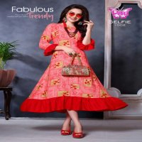 Pari Selfie Wholesale Reyon Print Kurtis