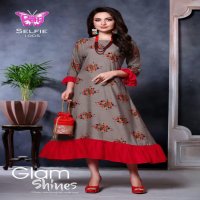 Pari Selfie Wholesale Reyon Print Kurtis