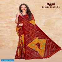 RUCHI 5517 CHIFFON BANDHANI PRINTED DAILY WEAR SAREES