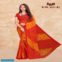 RUCHI 5517 CHIFFON BANDHANI PRINTED DAILY WEAR SAREES