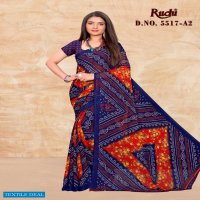 RUCHI 5517 CHIFFON BANDHANI PRINTED DAILY WEAR SAREES