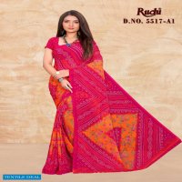RUCHI 5517 CHIFFON BANDHANI PRINTED DAILY WEAR SAREES