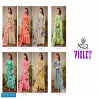 Radhika Azara Violet Wholesale Pure Cambric Dress Material