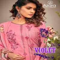 Radhika Azara Violet Wholesale Pure Cambric Dress Material