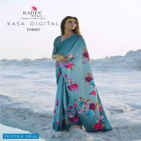 Rajtex Kasa Digital Wholesale Japan Satin Crepe Saree Catalog