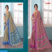Ruddhi Crystal VOl-7 Wholesale Linen Ethnic Sarees
