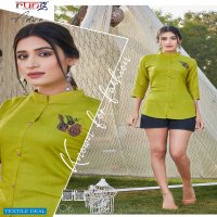 Rung Adira Wholesale 14 kg reyon Short Kurtis