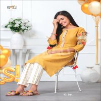 S4U BY SHIVALI LAUNCHES INDI CHIC VOL 3 CLASSIC AND ELEGANT LOOK KURTI WITH PANT WHOLESALER